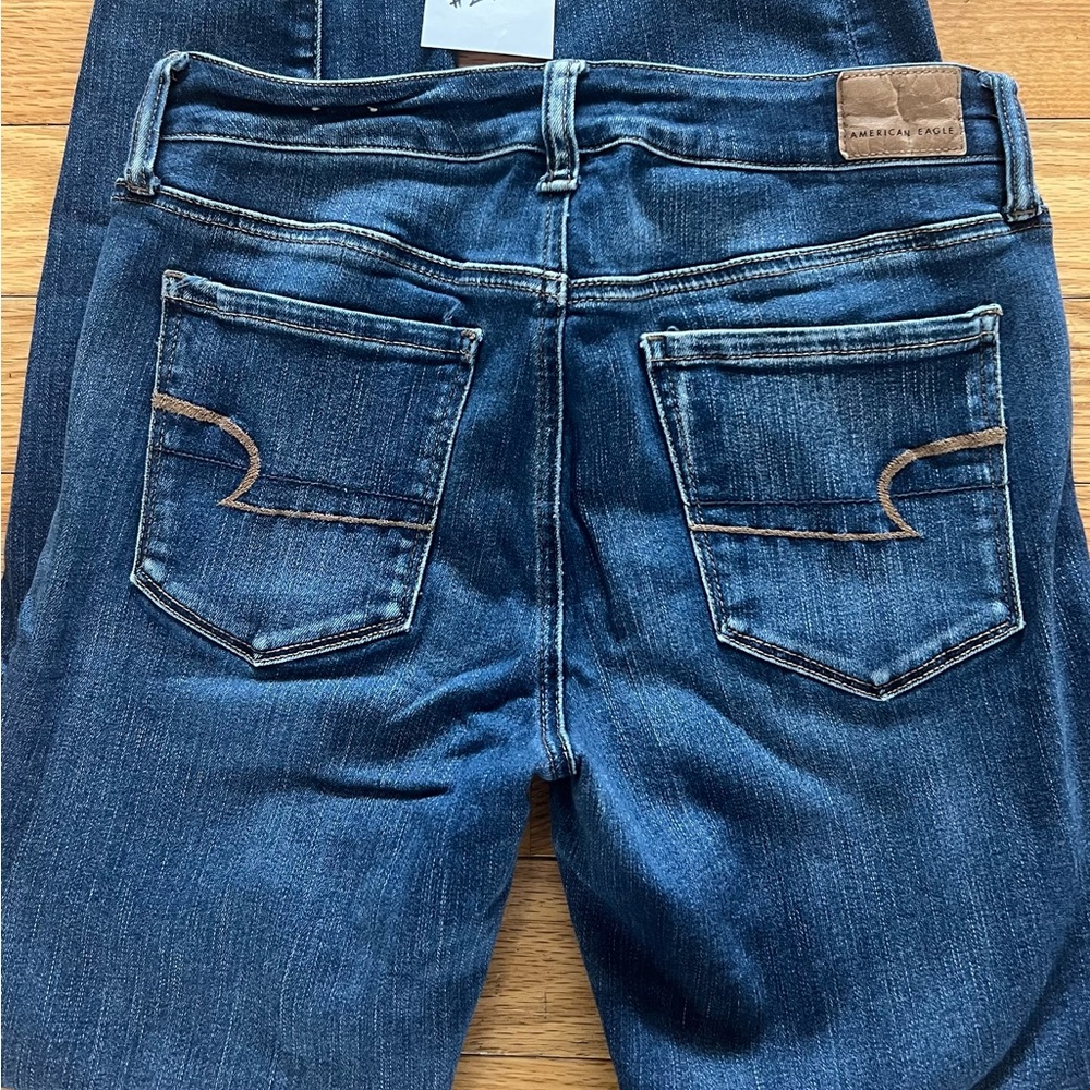Women's size 10 American Eagle Skinny Next Level Stretch dark wash Jeans /GRUC